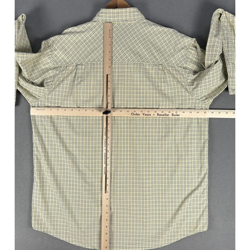 Simms Shirt Mens XL Yellow Green Vented Performance Fishing Beach Outdoor Camp - Picture 6 of 9